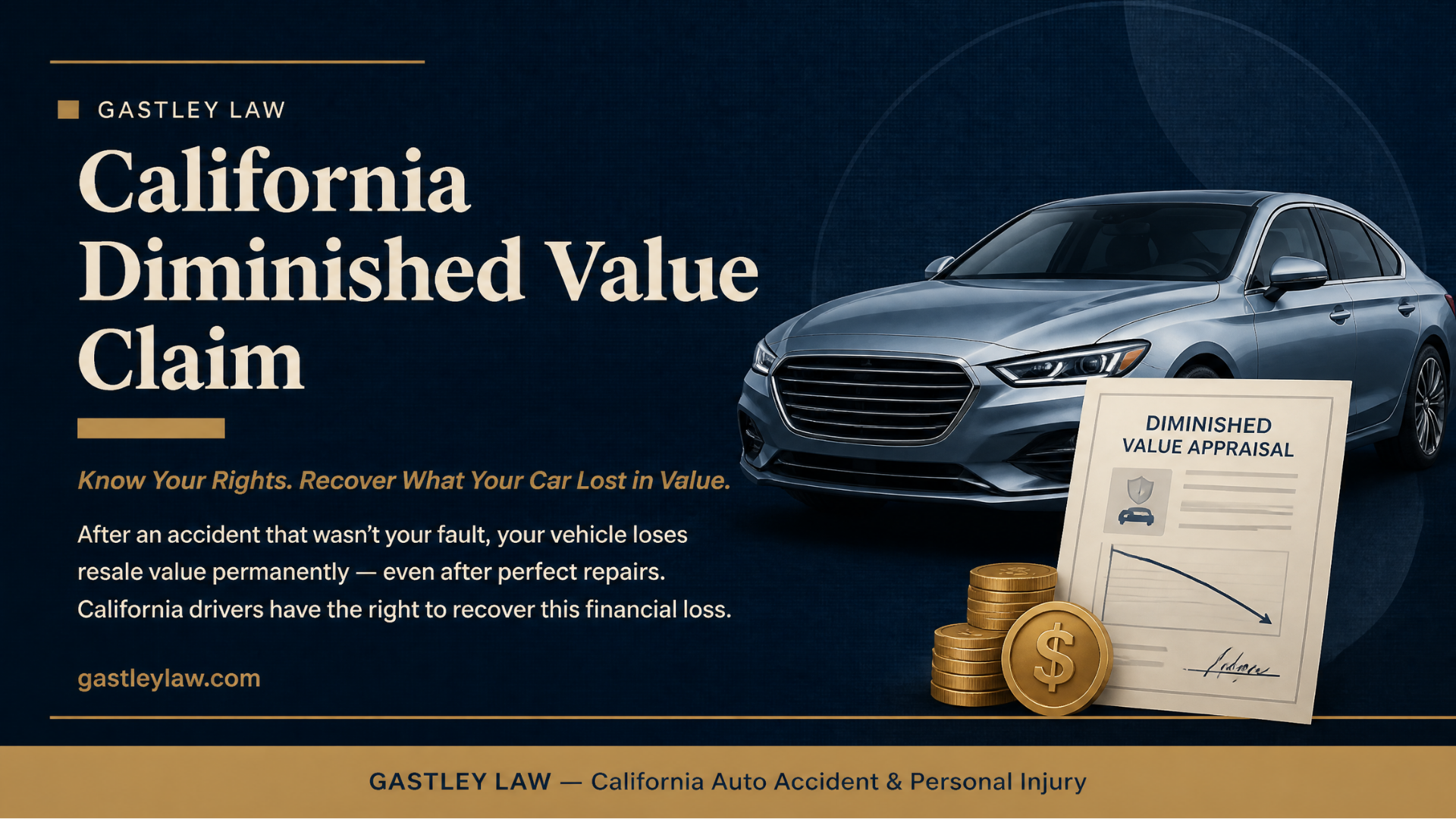 Diminished value claim car accident california