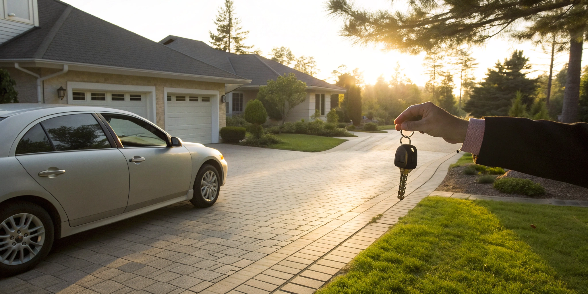 A driver with car keys begins the process of filing a third-party insurance claim.