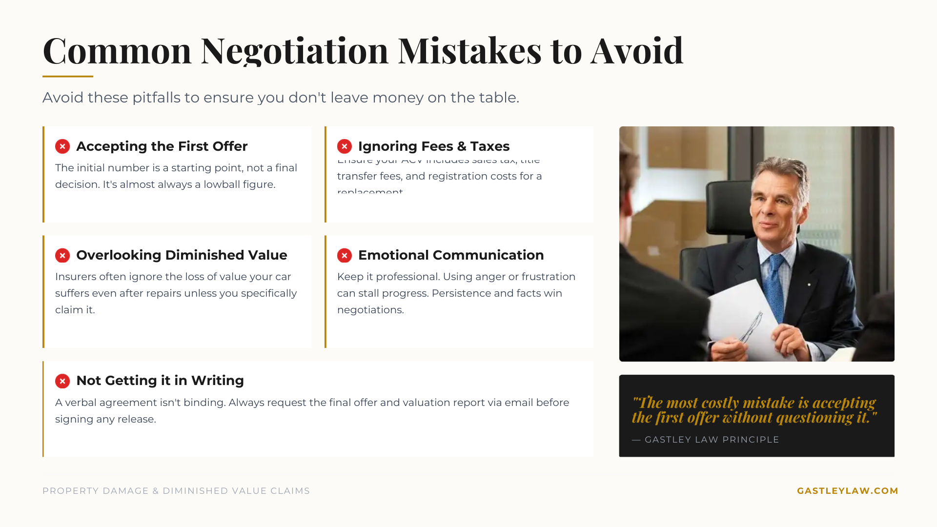 avoid these mistakes when negotiating total loss with insurance adjusters