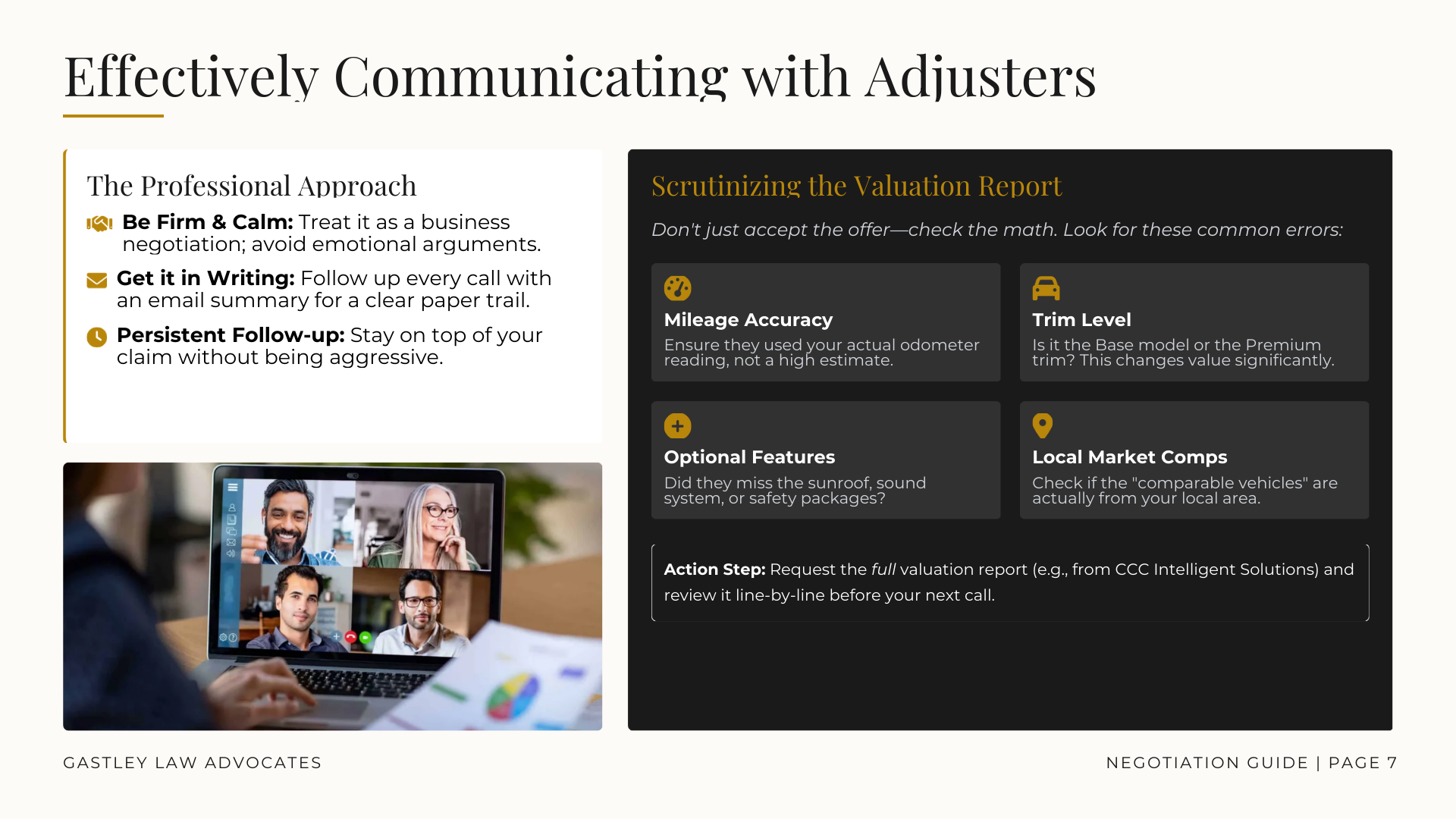 how to negotiate total loss values with car insurance adjusters