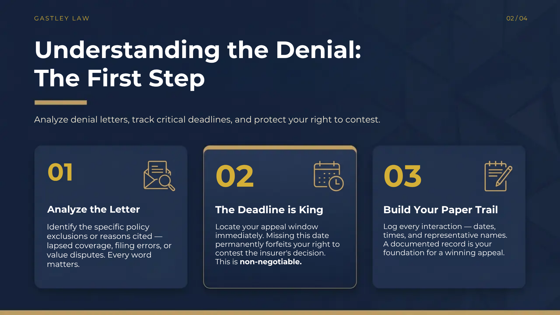 Steps to do after denial letter from insurance company