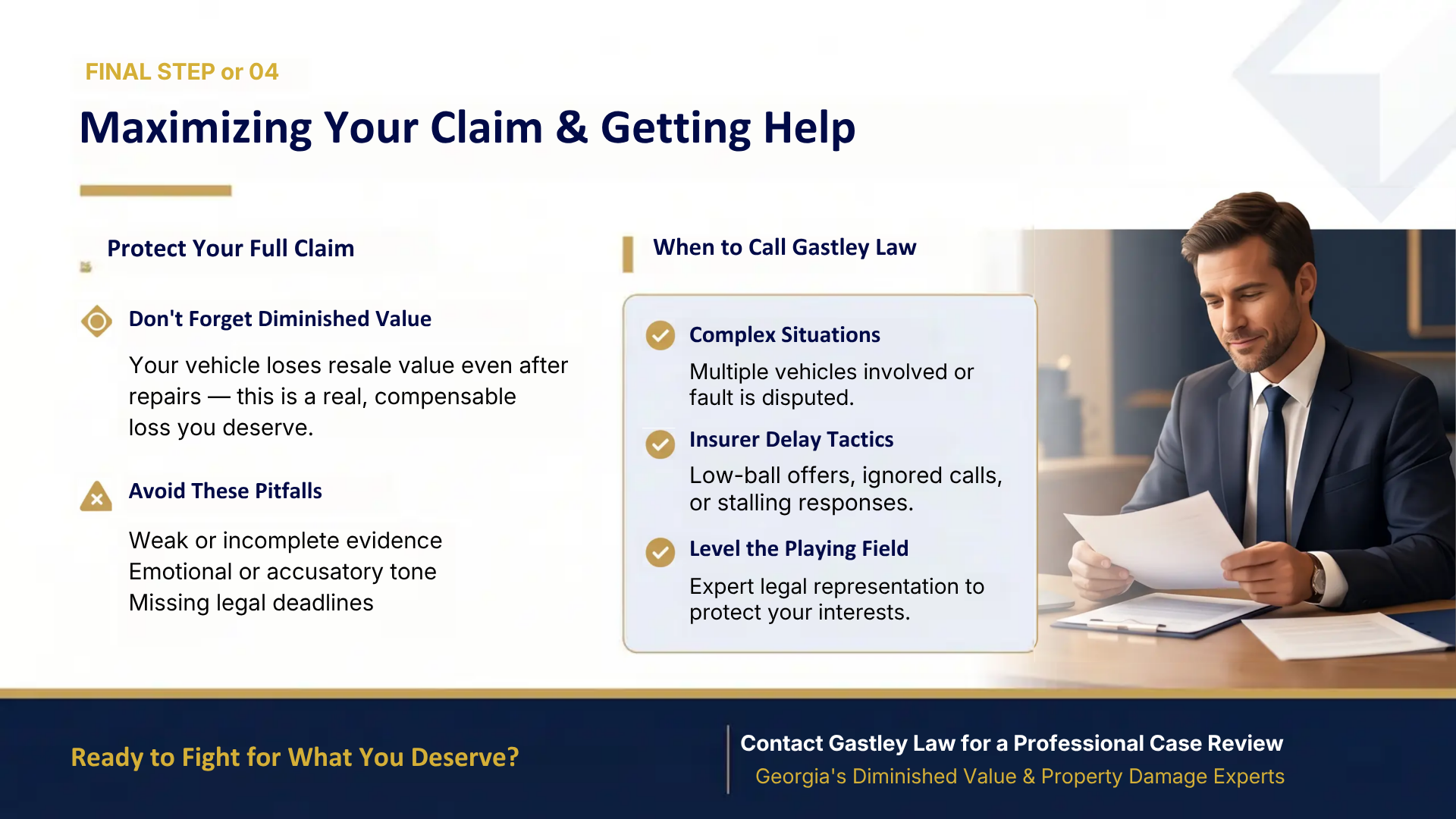 Maximizing property damage claim and property damage attorney georgia