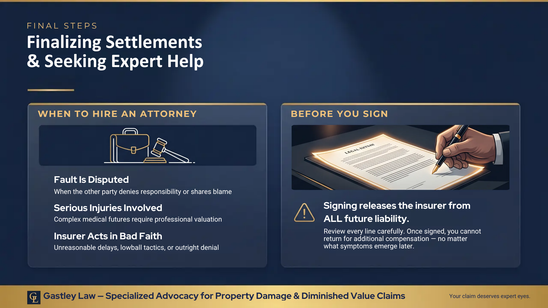 When to call Gastley Law for legal help