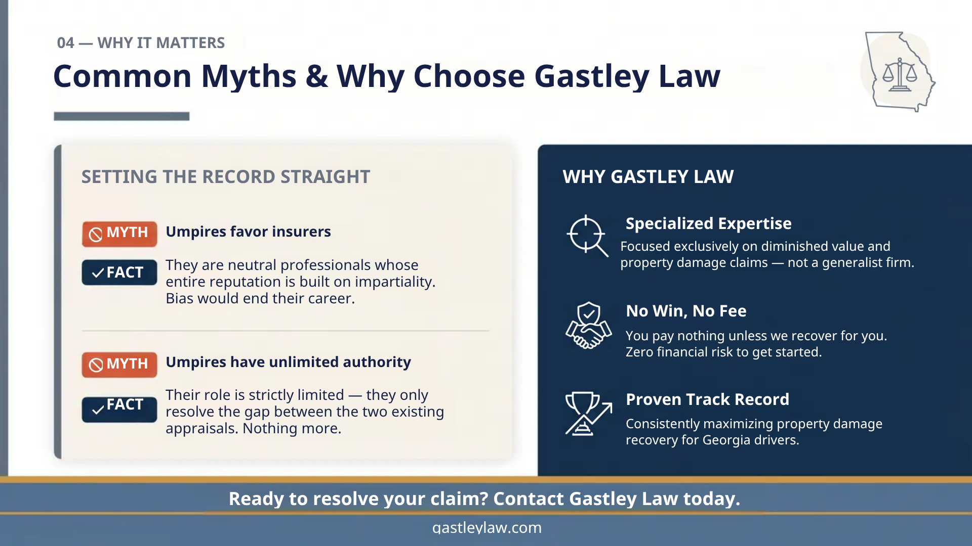 Myths about car insurance appraisal process gastley law diminshed value attorney georgia
