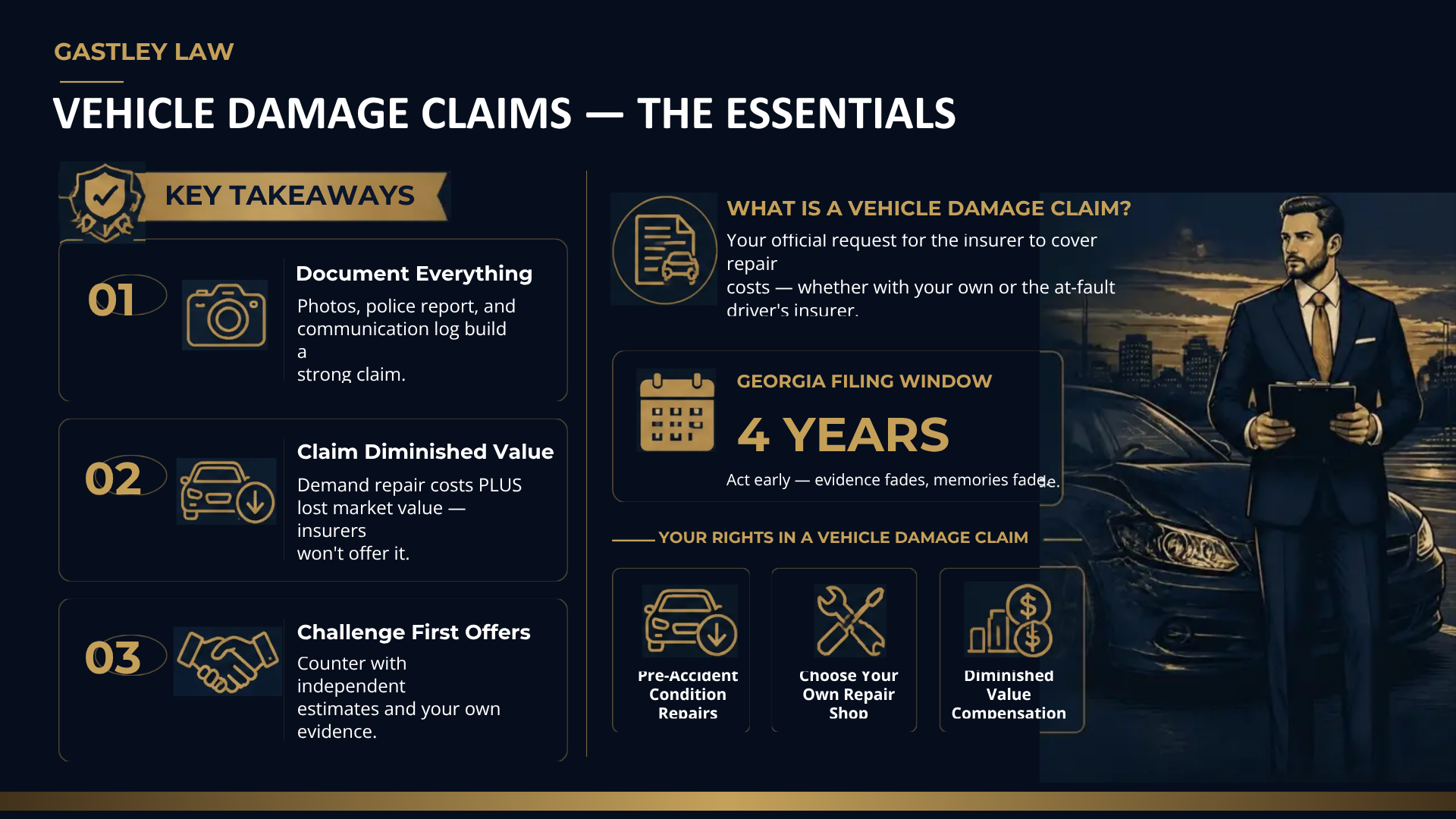 Documentation needed for third-party damage claims insurance diminished value georgia