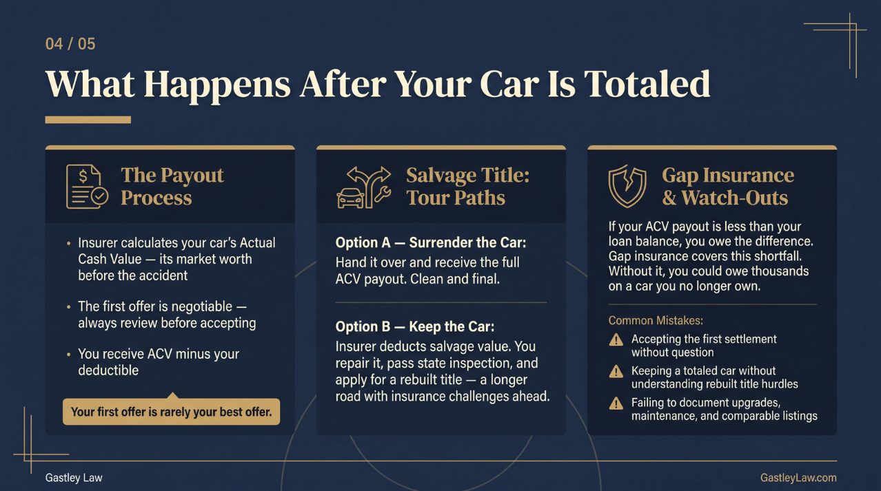 What happens after your car is totaled georgia
