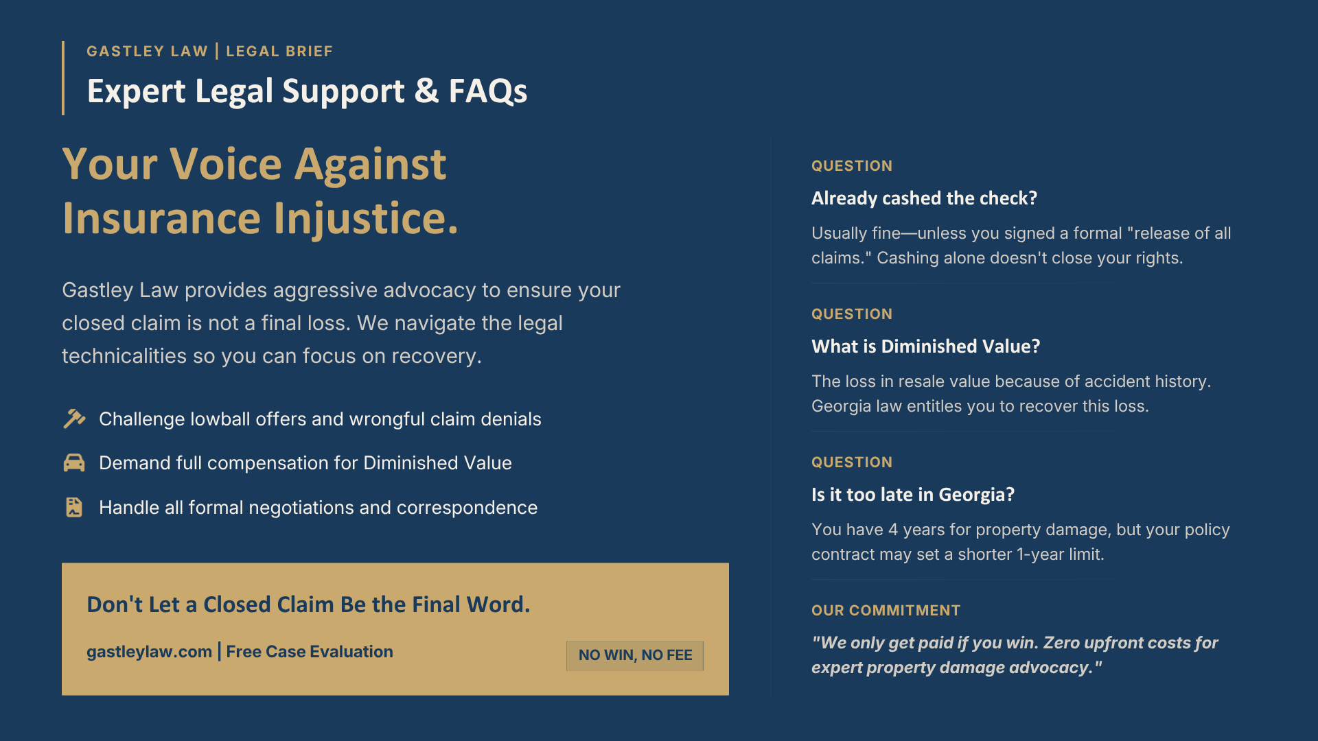 Hire lawyer for diminished value claim atlanta georgia