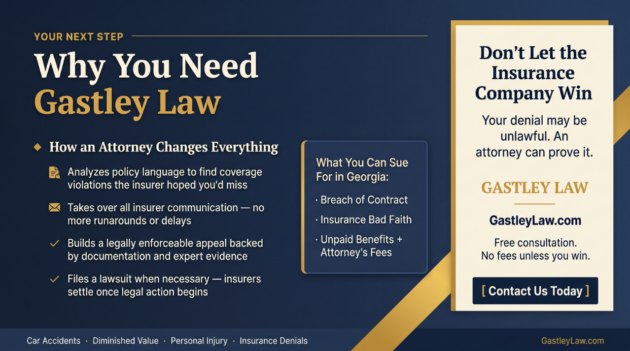Georgia denied insurance claim attorney Gastley Law
