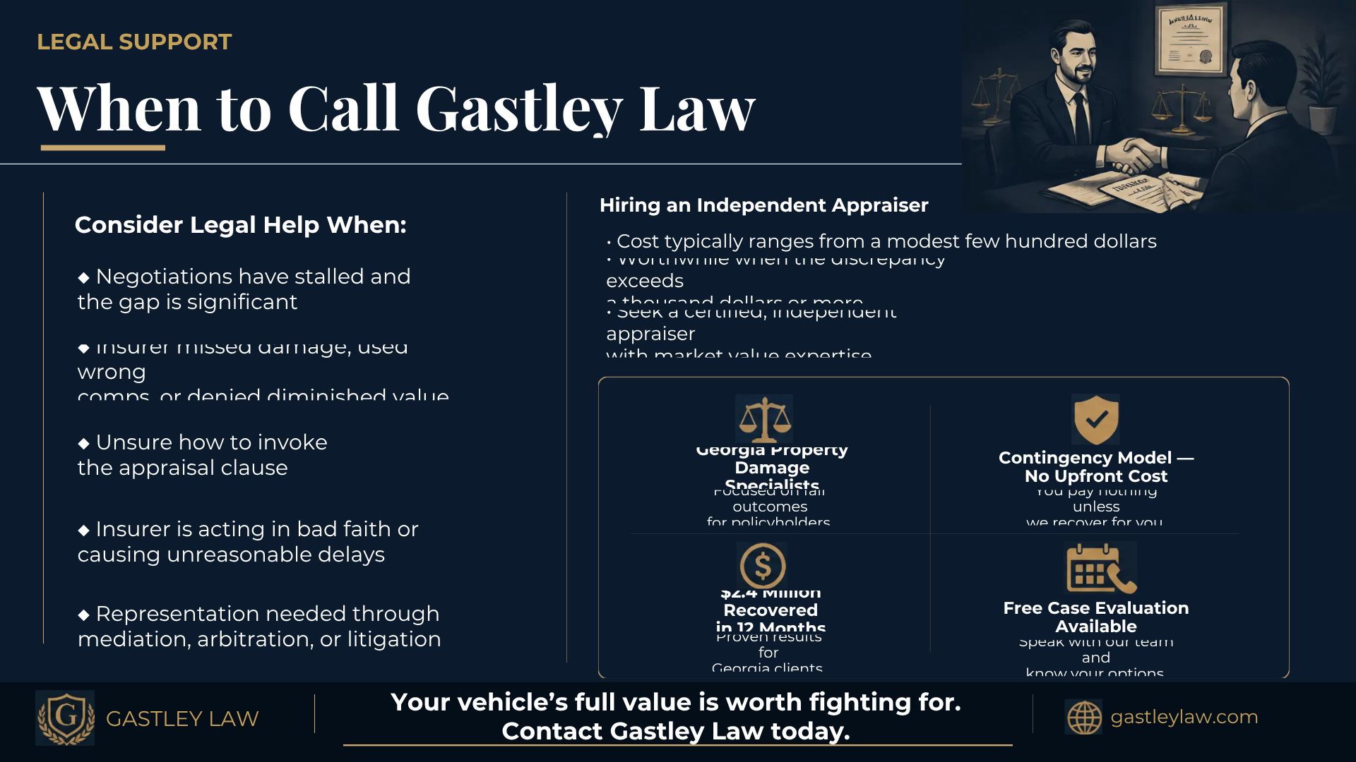 Auto insurance appraisal clause dispute atlanta georgia attorney