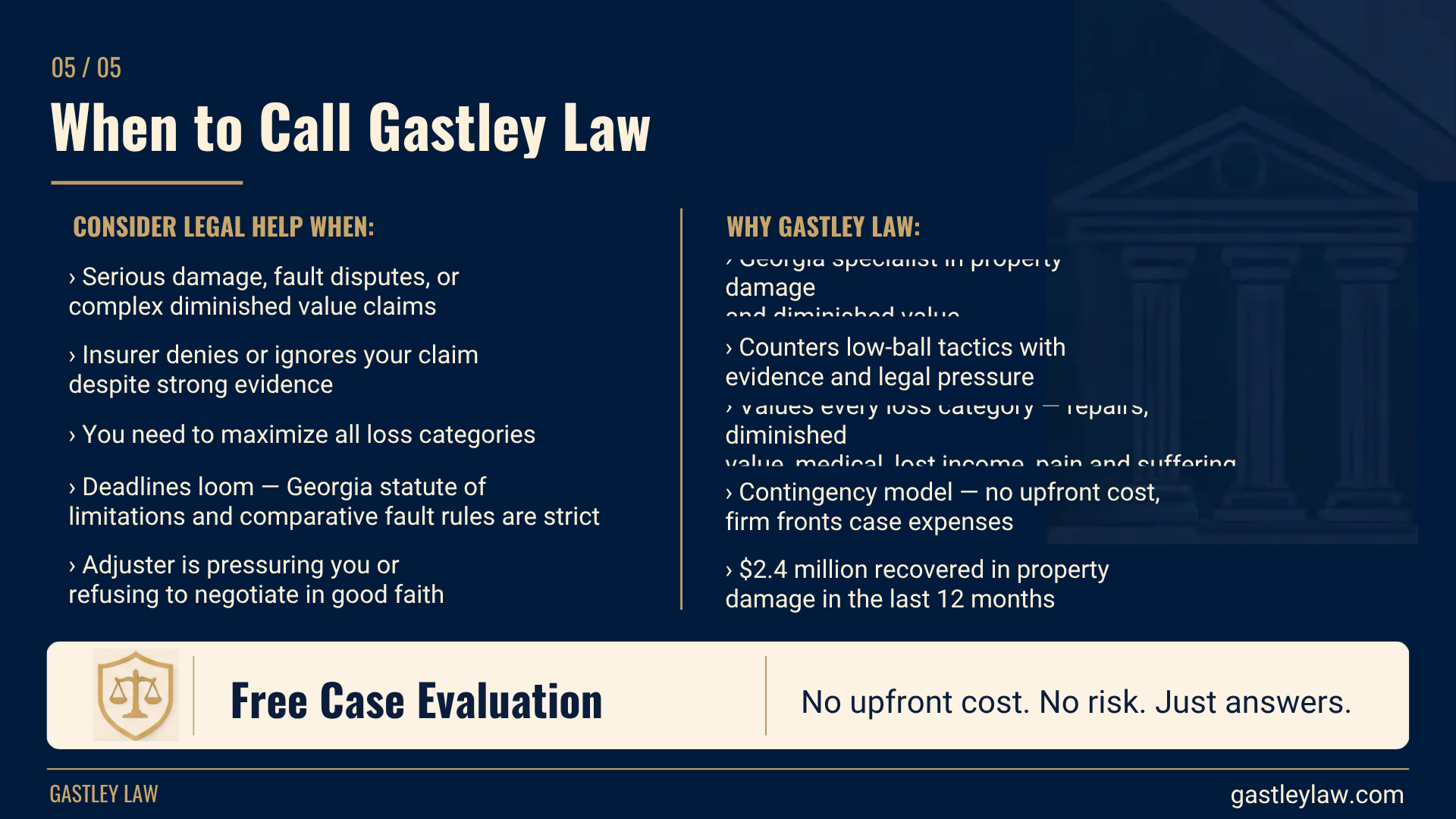 When to ask legal help diminished value claim geogia