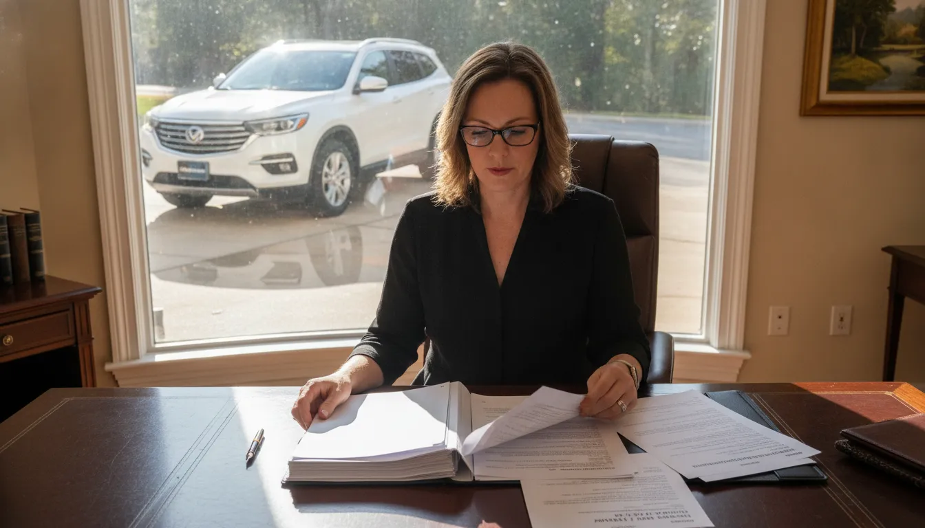 Vehicle owner comparing an appraisal report and legal claim documents