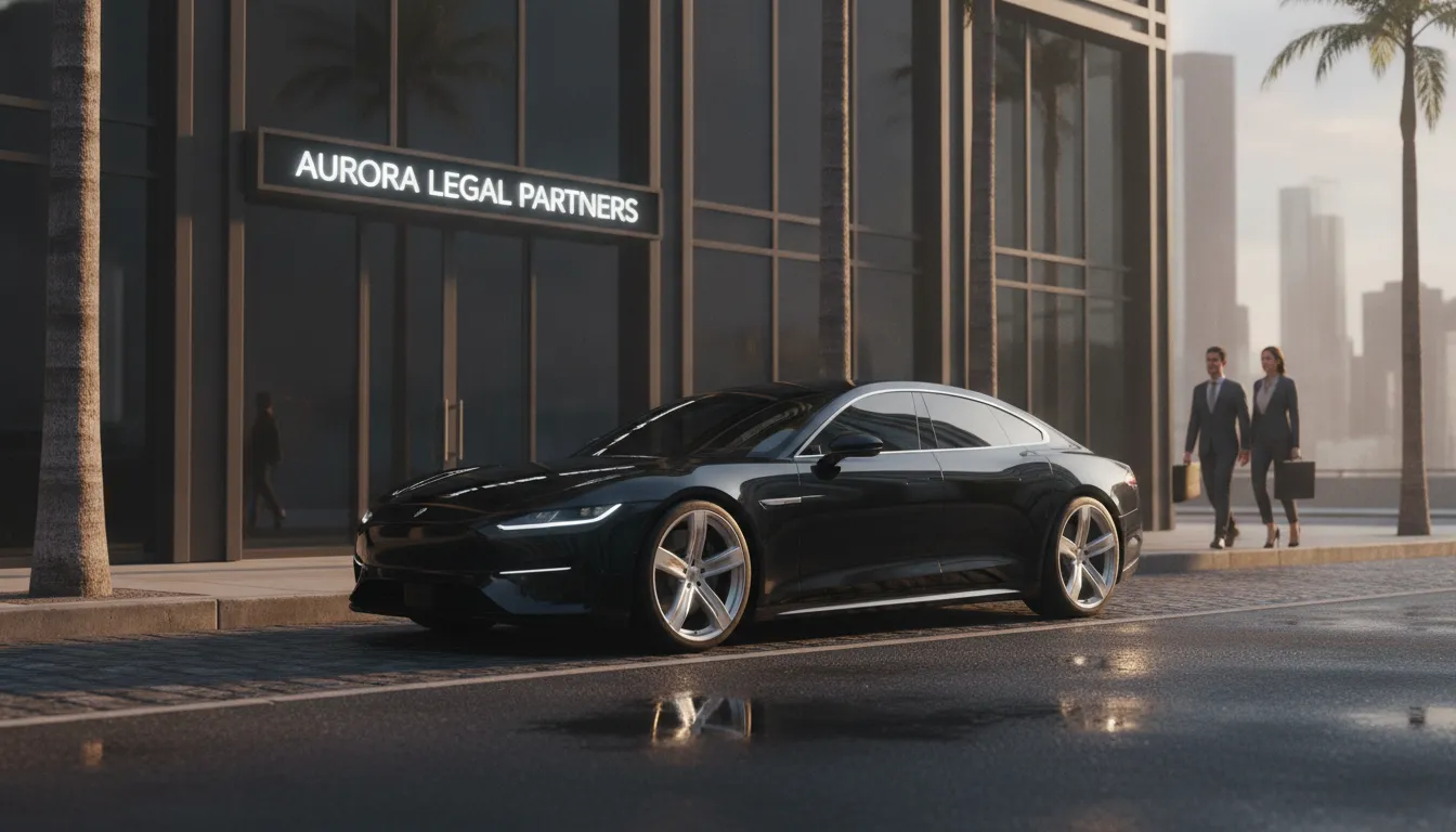 Sleek modern luxury car representing vehicle value protection in Georgia