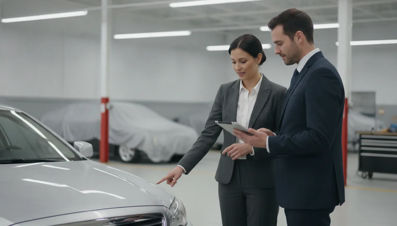 Georgia vehicle owner reviewing an insurance settlement offer with a claims attorney